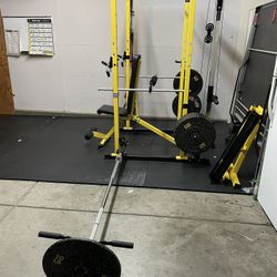 Squat Rack With 3 Attachments 2pulley System