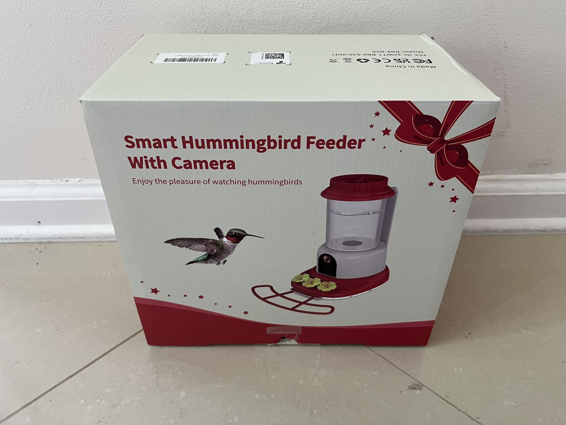 NEW Hummingbird Feeder W/ Camera & Solar Powered, Bird Cam, Outdoor Hanging Bird Feeder !