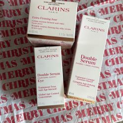 Clarins Double Serum ($55) Eye Serum ($30) Face Cream ($30)