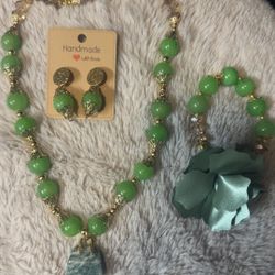 Ágata Necklace With Rings $24