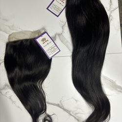 12A  Straight 22” Virgin Human Hair 500 Gram Bundle + HD Frontal Free! Wholesale Price!