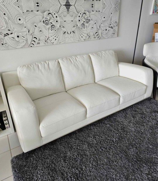 White Leather Sofa For Carlo PERAZZI 