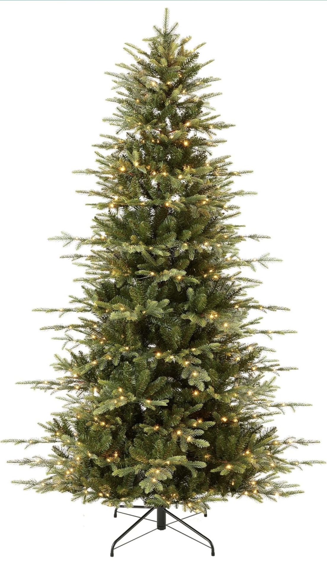7.5 ft Pre-lit Artificial Aspen Slim Christmas Tree