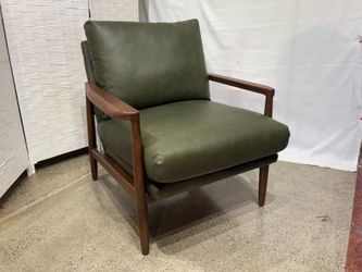 NEW! ARTICLE Bavel Leather Lounge Chair – Charme Green