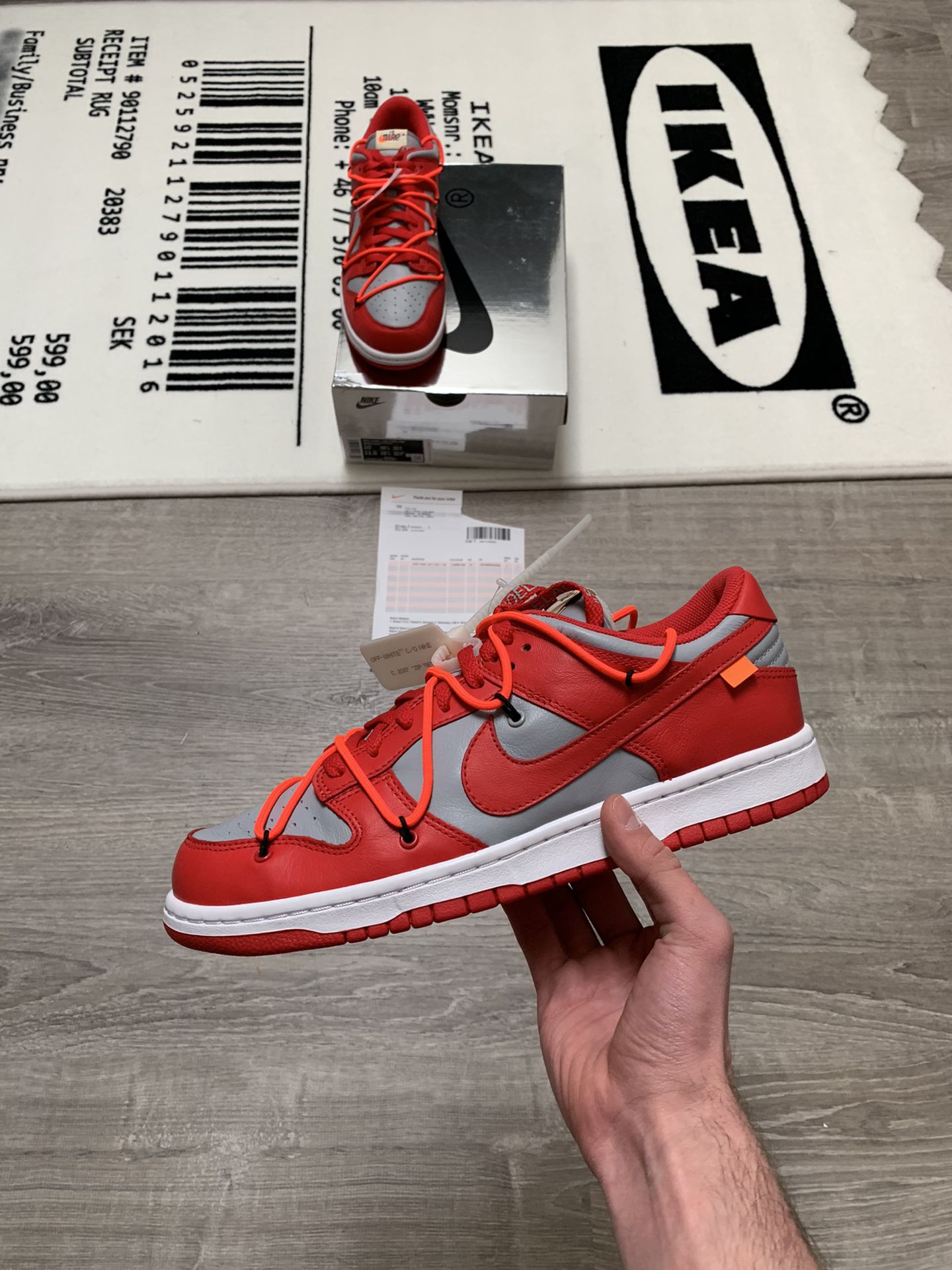 Off White Dunk Low University Red