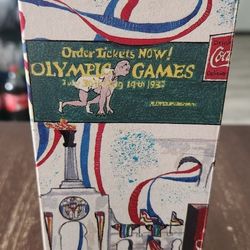 1984 Coca Cola Olympics COMMEMORATIVE BOTTLE WITH BOX LIMITED EDITION 