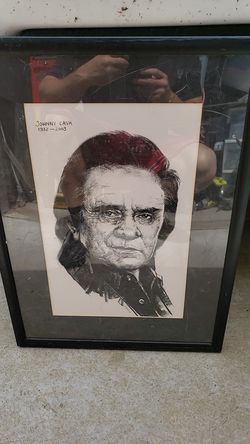 Jonny cash portrait art
