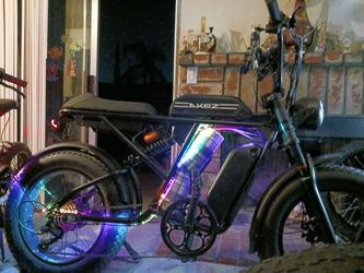 Super 76 Fat Tire Electric Bike with RGB Lights