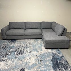 Sectional Sofa Couch with Chaise Gray Delivery Available 🚚
