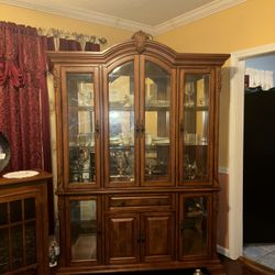 Vintage Wood Wine Cabinet 