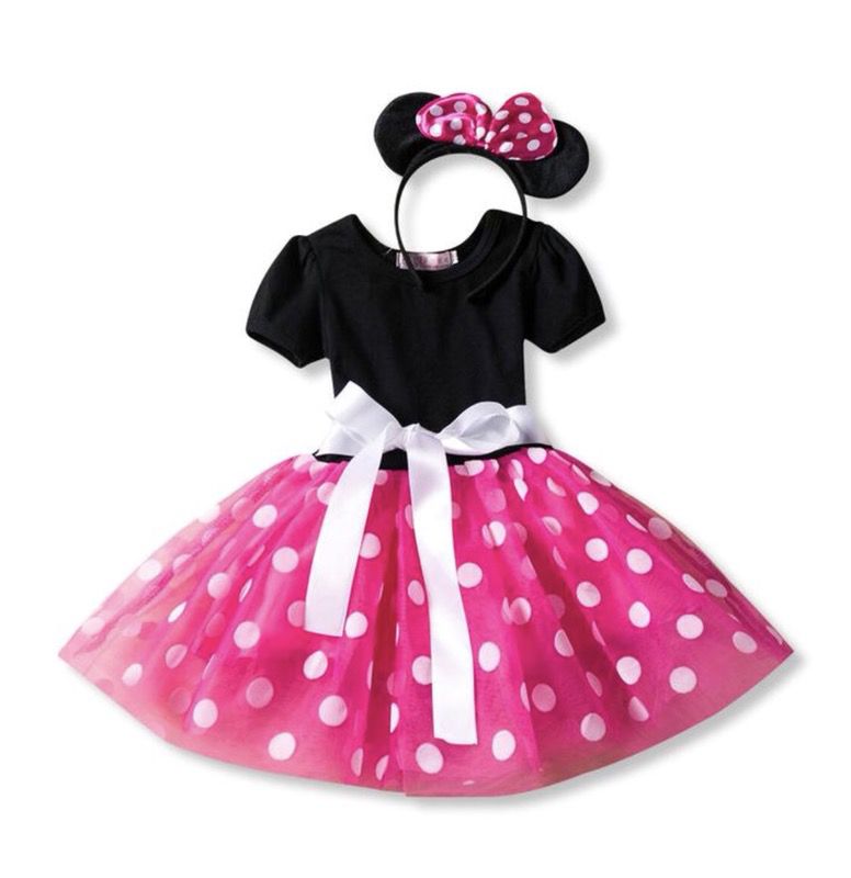 New baby girl toddler Minnie Mouse dress and ears