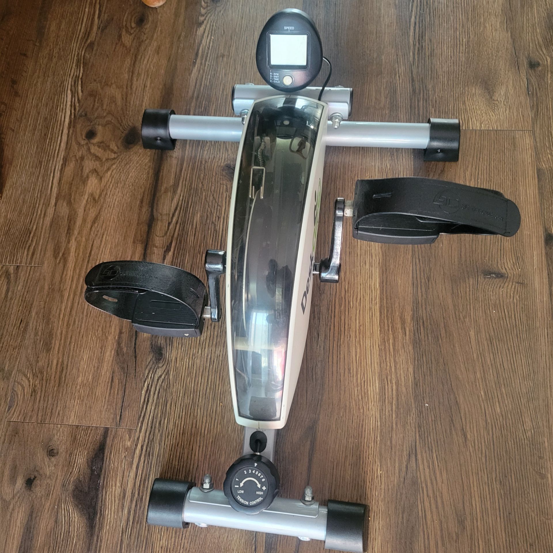 DeskCycle 2 Under Desk Bike Pedal Exerciser with Adjustable Leg - White