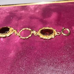 12k Gold Filled Gem Bracelet 