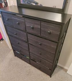 Black Fabric Dresser (without mirror)