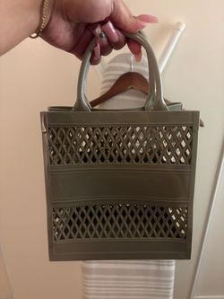 Olive Green Jelly Tote Bag