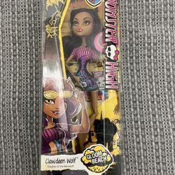 Monster High Clawdeen Wolf Gloom Beach 2015 New In Box Fashion Doll Mattel