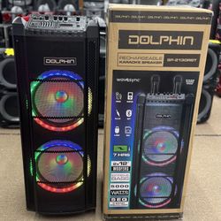 ‼️🎉END OF YEAR 🎉‼️5000W 2x12” KARAOKE SPEAKERS WITH TWO WIRELESS MICS