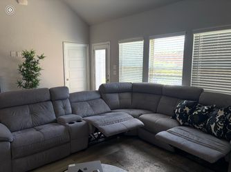 Grey reclining sectional (NEED GONE)