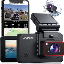 Dual Dash Cam with Built-in WiFi GPS, Front 4K/2.5K Rear 1080P for Cars , 3" IPS Touchscreen 170° FOV Camera with Sony Starvis Sensor, Parking Mode