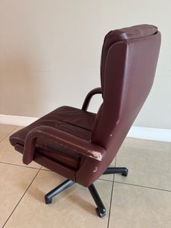 Burgundy Leather Executive Office Chair