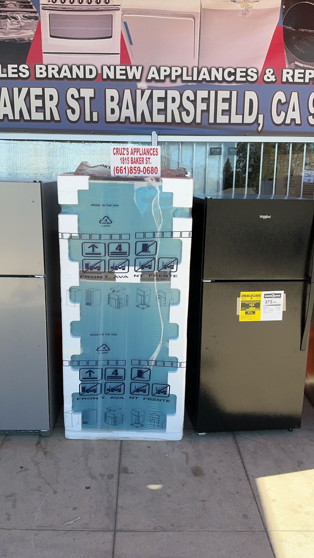 Cruz S Appliances Brand New 20 Cu Ft Standard Depth 30 In Wide Top Freezer Refrigerator Stainless Steel $650