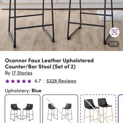 Faux Leather Bar/counter stools