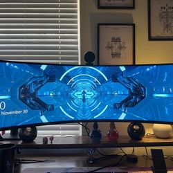 Samsung G9 49in 240hz Curved Monitor AND Mounting Arm