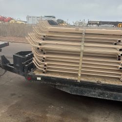 70’ of metal fence spiked top and 2 3’ gates 