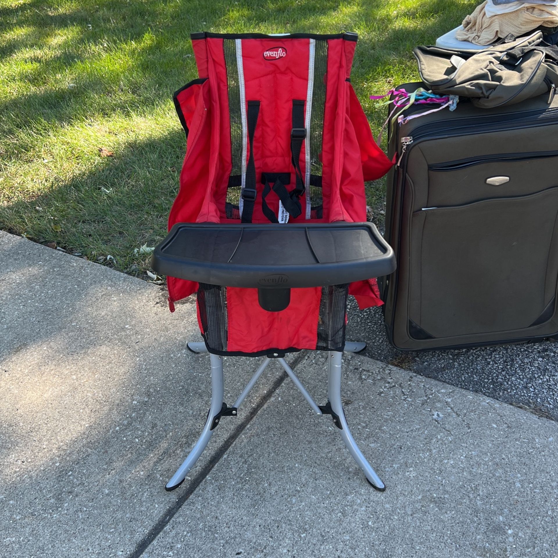 Red Portable High Chair 