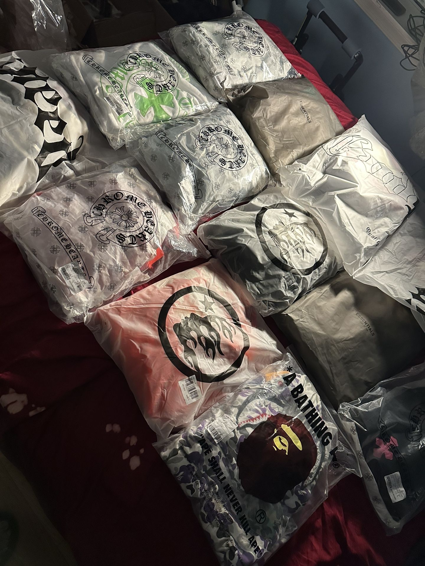 GARAGE SALE ⚠️‼️- CHROME HEARTS, BAPE, HELLSTAR, ESSENTIALS (OFFERS ONLY)