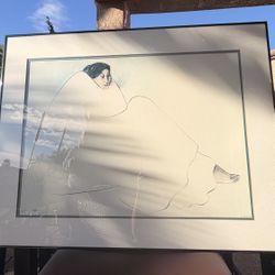 R.C. Gorman “Women in Winter” (1977) – Large Framed Taos Lithograph | Santa Fe Aesthetic