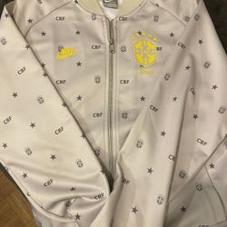 Brazil Nike Vintage Track Soccer Jacket CBF Size Medium