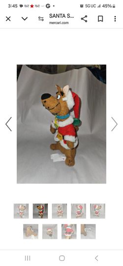 VINTAGE RARE SCOOBY DOO SANTA PLUSH $15 OBO.