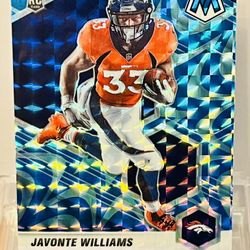 2021 Panini Mosaic Javonte Williams Reactive Blue Prizm RC #315