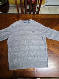 Chaps Gray Crewneck Knit Sweater 2xl