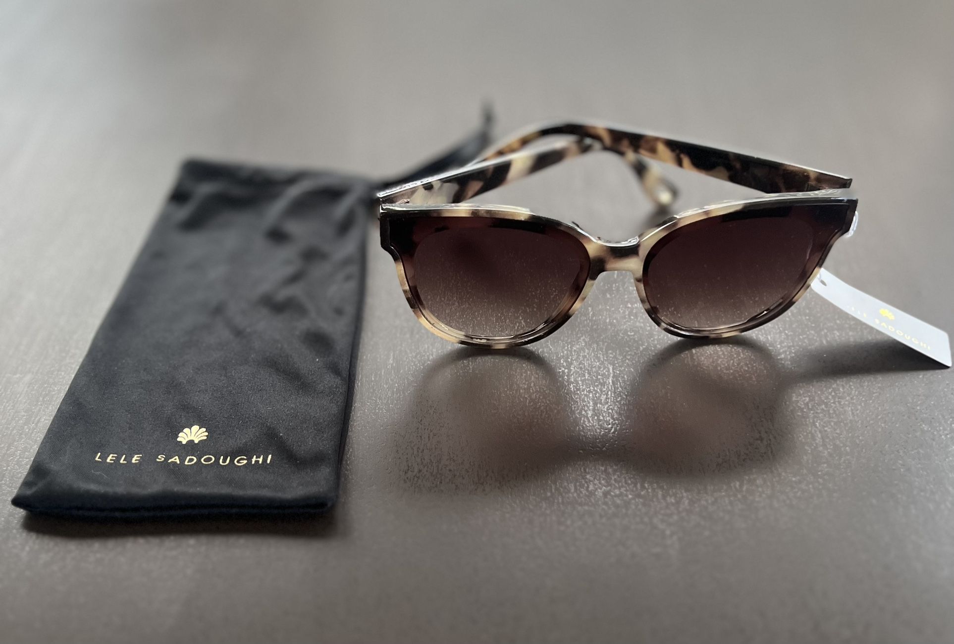 Lele Sadoughi Tortoise Sunglasses
