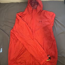Under Armor Red Windbreaker Waterproof Jacket Coat