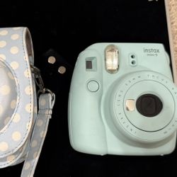 Instax Mini 9 Ice Blue with carry case