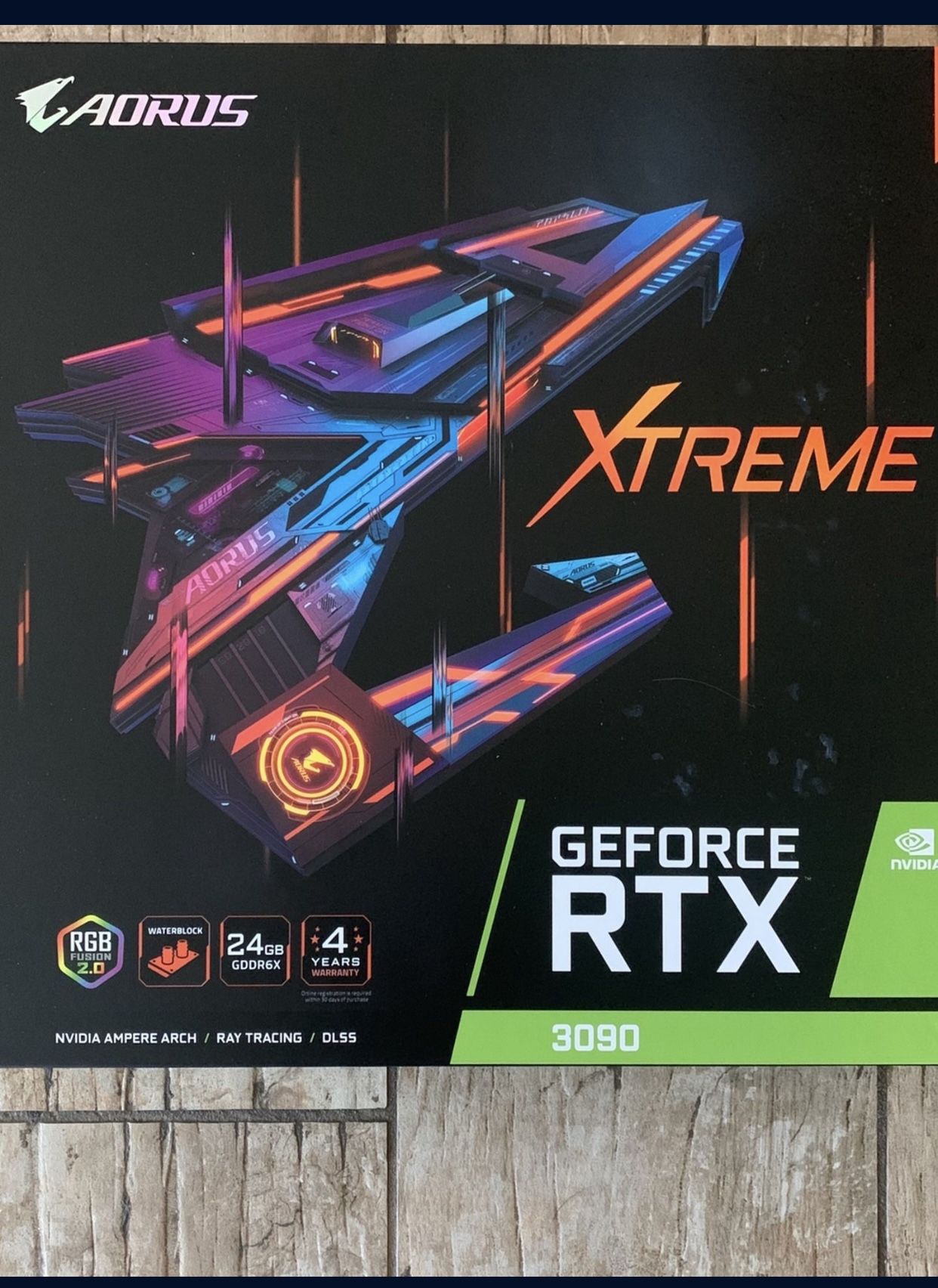 Gigabyte Aorus Xtreme Waterforce GeForce RTX 3090 Graphics Card GPU