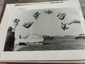 Ejection seat test with 135 LB dummy 1950’s photograph