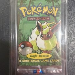 🔥1999 Pokémon Jungle Booster Pack x1 Flareon Art Unlimited USA Print🔥