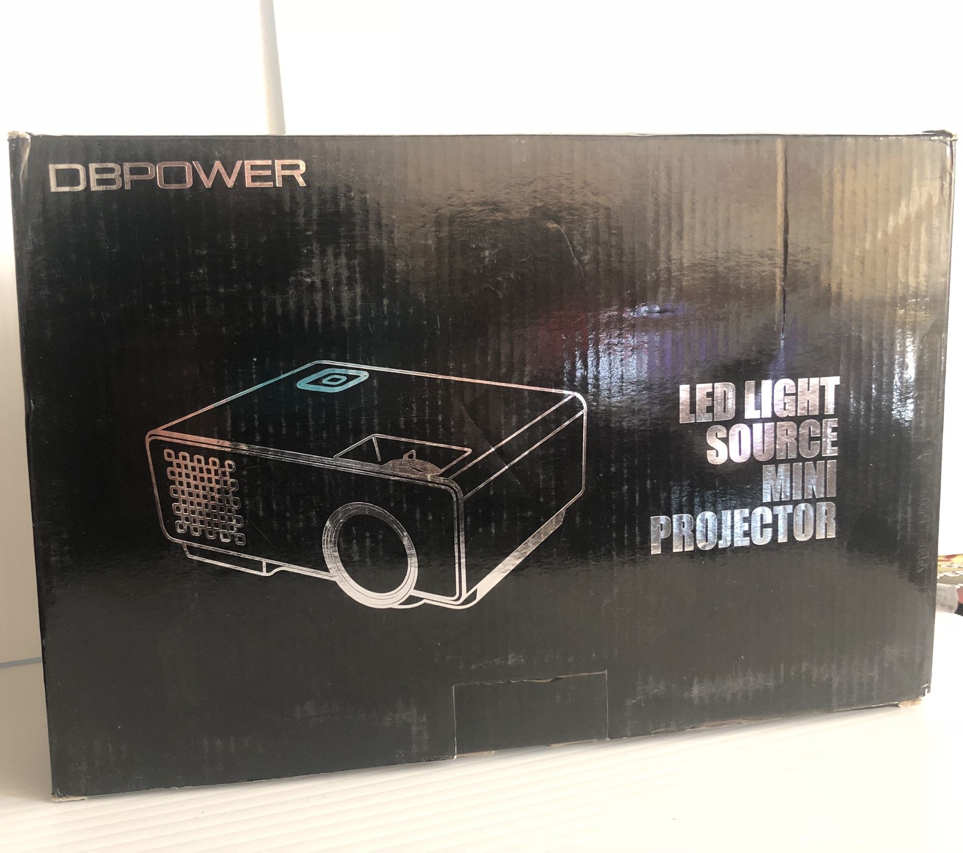 DBPOWER Upgraded DBPOWER T20 LCD Mini Movie Projector +10% Brighter, Multimedia Home Theater Video Projector with HDMI Cable, Support 1080P HDMI USB