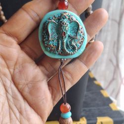 Elephant Pendant Long Necklace 