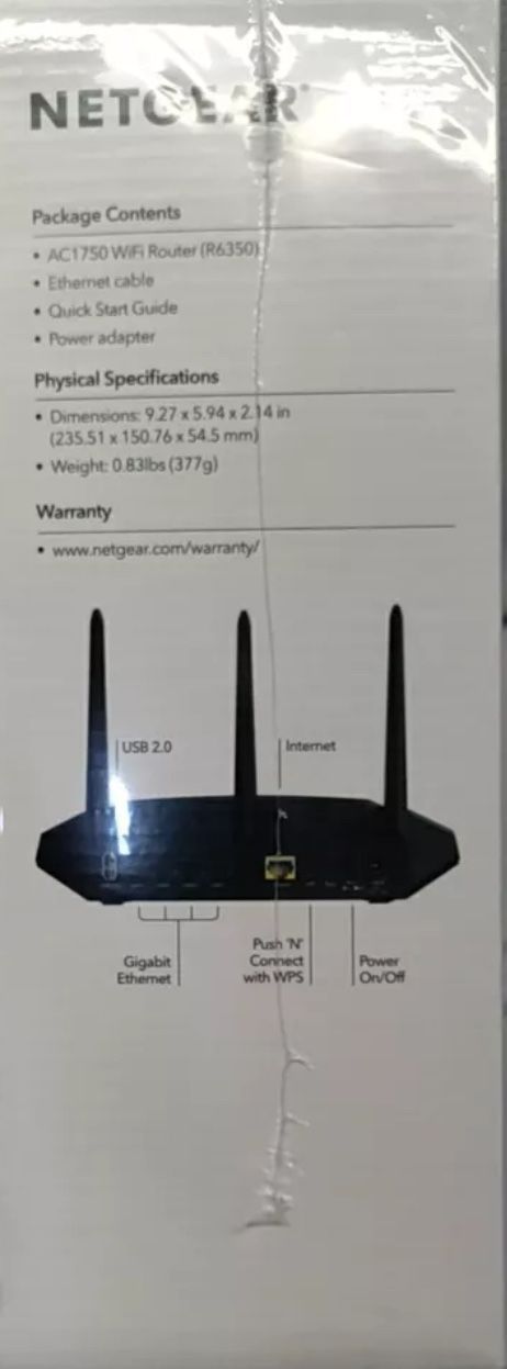 Netgear AC1750 Smart WiFi Router - 802.11 AC Dual Band Gigabit - Black...