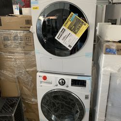 LG Washer & Dryer Set In White New Open Box Compact Size