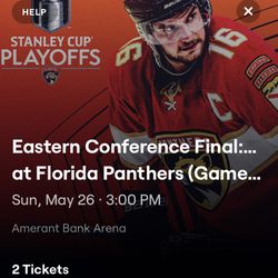 New York Rangers at Florida Panthers: Eastern Conference Finals (Home Game 1, Series Game 3)