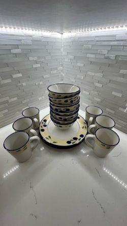 Ceramic Dinnerware Set (Bowls, Mugs, Plates)