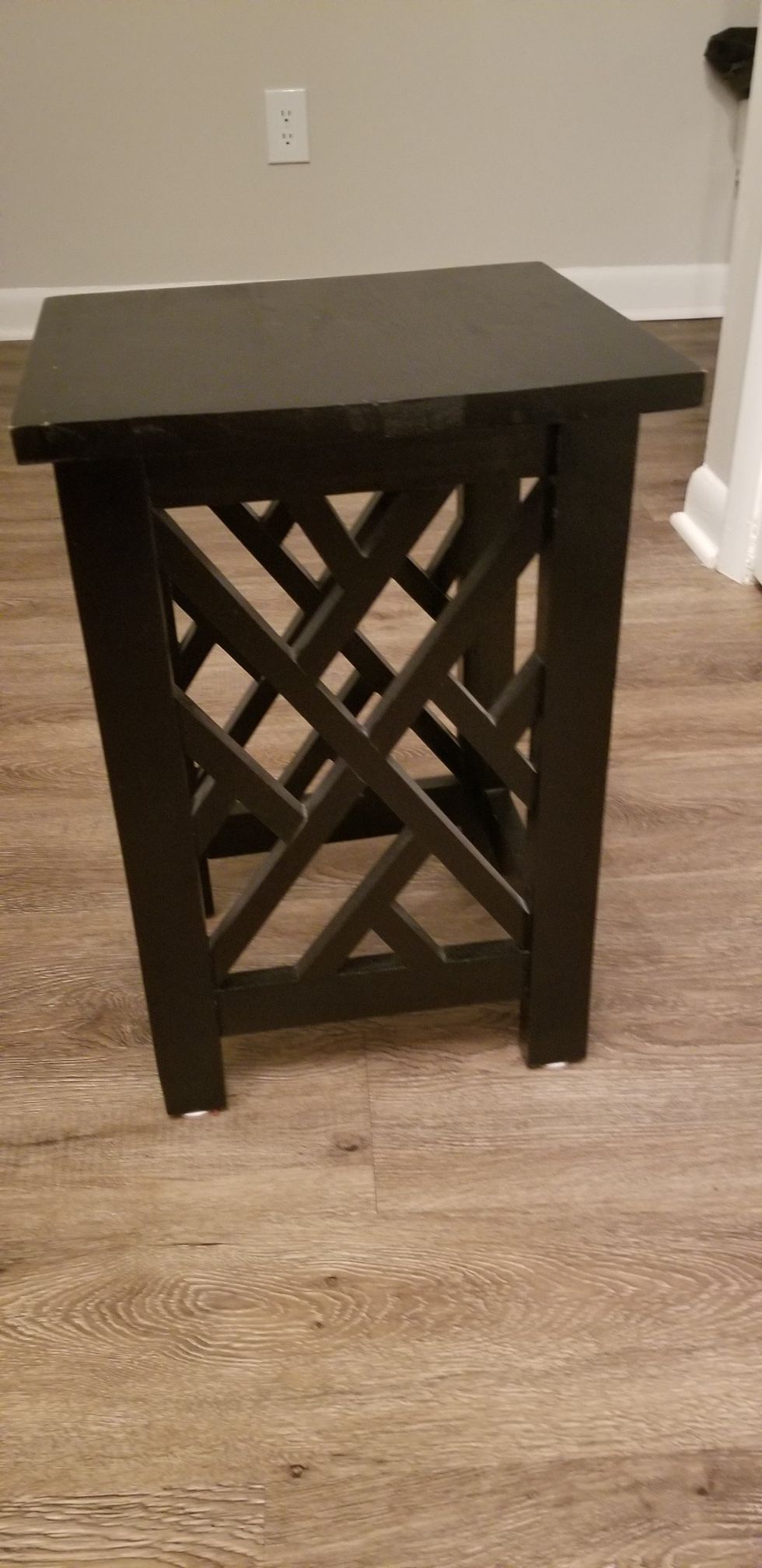 Small black oriental stool