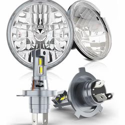 CHUSYYRAY 7" Round Compatible with Toyota FJ Cruiser LED Headlight Assembly 2007-2014 for Off-road, DOT Approved, H6024 Light High Low Beam Clear Lens