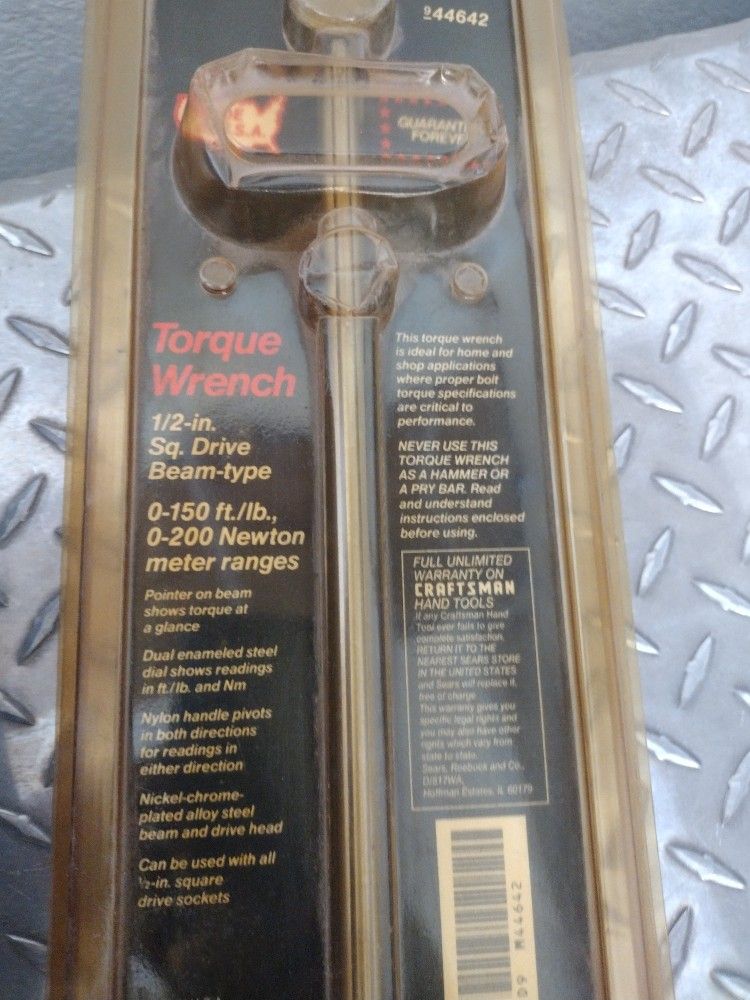 Torque Wrench 1/2 Craftsman
